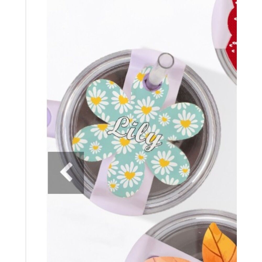 PYD Life Glitter Blank Flower Ornaments, PLM4061, NIB